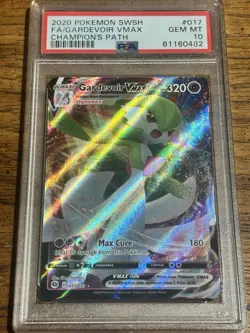2020 Pokemon Gardevoir VMAX FA 017/073 Sword & Shield Champions Path PSA 10 Gem - Image 1