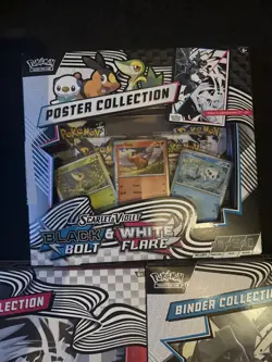 Pokemon TCG Poster & Binder Collection Black Bolt and White Flare In Hand ✅ - Image 3