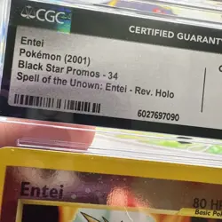 2001 Pokemon Entei #34 Reverse Holo - Black Star Promo - CGC 10 Gem Mint - Image 5