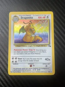 Pokemon Dragonite 4/62 Fossil Holo Rare Unlimited LP/MP Condition - Image 1