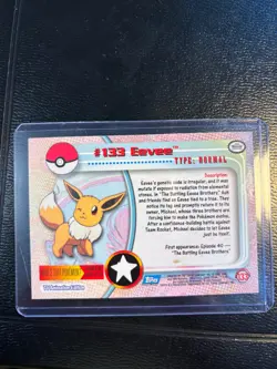 2000 - Topps - Pokemon TV Animation Edition Series 3 Non Holo #133 Eevee - Image 2