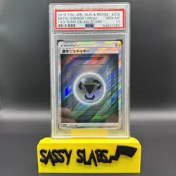 PSA 10 MINT METAL ENERGY (HOLO) #209 SECRET RARE TAG TEAM ALL STARS 2019 POKEMON - Image 1