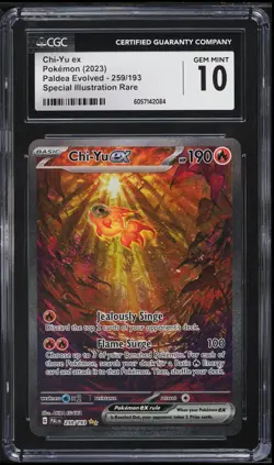 2023 Pokemon Scarlet & Violet Paldea Evolved SIR Chi-Yu ex #259 CGC 10 GEM MINT - Image 1