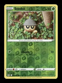 Seedot Reverse Holo Common SWSH11: Lost Origin 011/196 NM Pokemon LP - Image 1