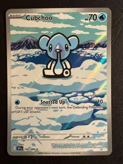 Cubchoo Illustration Rare 109/086 Pokemon SV Black Bolt Near Mint - Image 1