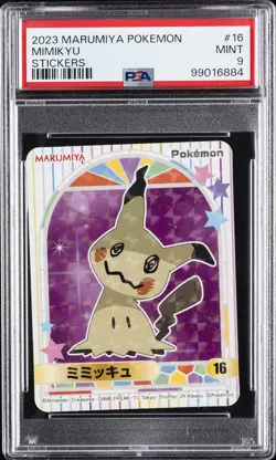 2023 MARUMIYA POKEMON STICKERS #16 MIMIKYU PSA 9 - Image 1