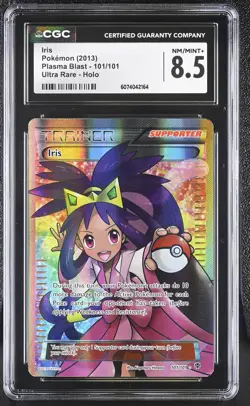 CGC 8.5 Iris 2013 Plasma Blast 101/101 Ultra Rare Holo Pokemon Card - Image 1