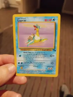 Pokemon TCG Lapras Fossil Set Card 25/62 Regular Rare Non Holo Vintage 1999 WOTC - Image 1