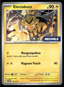 Electabuzz 196/SV-P Indomilk Indo Milk Indonesia Promo Indonesian Pokemon Card - Image 1