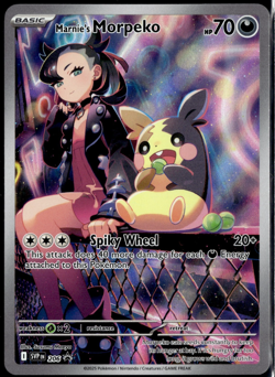Marnie's Morpeko 206 SVP 206SVP AR IR Full Art Promo English Pokemon Card (LP) - Image 1