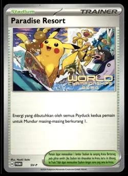 Indonesian Paradise Resort 2024 SV-P Worlds Promo Pokemon Card (LP) - Image 1