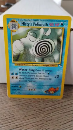 MISTY'S POLIWRATH Gym Heroes POKEMON Non-Holo 2000 Trading Card 31/132 TCG - Image 1