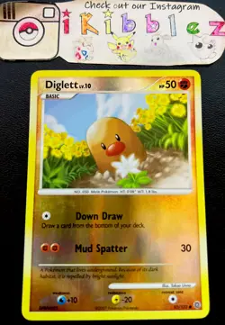 Diglett 85/132 LP Reverse Holo Print Line Error Pokemon Card. Free Tracked Ship! - Image 1