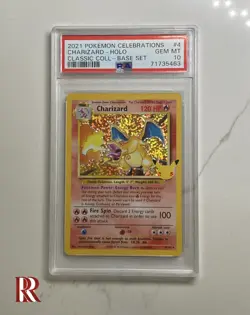 Pokemon TCG Charizard 4/102 Celebrations Classic Collection Stamped Holo Card - Image 3