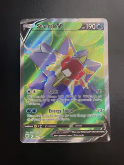 Pokemon Starmie v TCG Full Art Holo Card Sword & Shield Astral Radiance 166/189 - Image 1