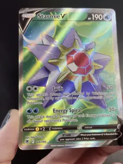 Pokemon Starmie v TCG Full Art Holo Card Sword & Shield Astral Radiance 166/189 - Image 2