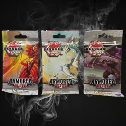 Lot of 3 New Bakugan PRO Armored Elite Booster Pack Collectible Trading Cards - Image 2