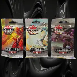 Lot of 3 New Bakugan PRO Armored Elite Booster Pack Collectible Trading Cards - Image 3