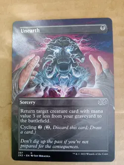 MTG Unearth (Borderless) (357) | LP | Double Masters 2022 (2X2) Very Nice Card - Image 1