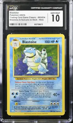 Blastoise CLB 003/034 Holo - English 2023 Trading Card Game Classic - CGC 10 - Image 1