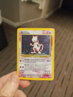 Pokemon TCG Mewtwo Unlimited Base Set Card 10/102 Regular Rare Holo Vintage - Image 1