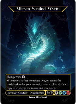 Miirym, Sentinel Wyrm - Full Art Altered Art Custom Cards - Image 1