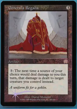 General's Regalia FOIL Mercadian Masques NM Artifact Rare CARD (447570) ABUGames - Image 1