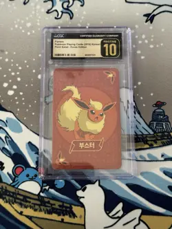 Pokemon Flareon Gem Mint Korean Point Salad Playing Card CGC Pristine 10 - Image 1