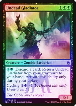 Undead Gladiator FOIL Masters 25 PLD Black Uncommon MAGIC MTG CARD ABUGames - Image 1