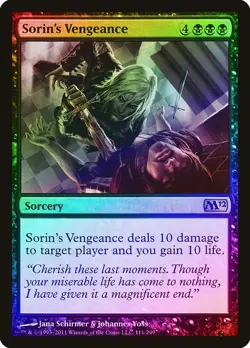 Sorin's Vengeance FOIL Magic 2012 / M12 PLD Black Rare MAGIC CARD ABUGames - Image 1