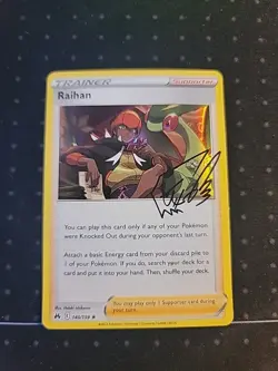 Pokemon Card Crown Zenith Holographic Raihan 140/159 NM - Image 1