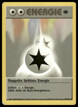 Pokemon Base Set Doppelte farblose Energie German #096/102 NM - Exact Card - Image 1