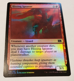 MTG Hissing Iguanar 113 2X2 Double Masters 2022 Foil Common NM x1 - Image 1
