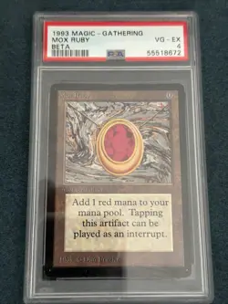 1993 MAGIC THE GATHERING BETA mox RUBY Vg Ex 4 - Image 1