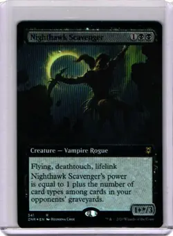 Nighthawk Scavenger (Extended Art) FOIL Zendikar Rising NM 341 - Image 1
