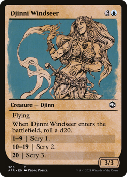 x1 Djinni Windseer AFR MTG 306/281 COMMON SHOWCASE M/NM 1x - Image 1
