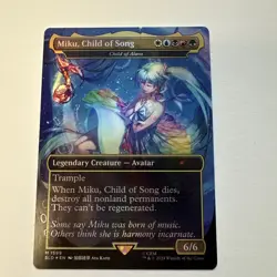 Miku, Child of Song 1599 Rainbow Foil Hatsune Miku Secret Lair MTG Near Mint - Image 1