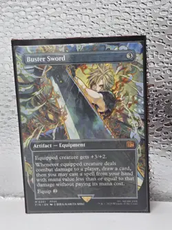 Magic The Gathering Buster Sword (Borderless) Final Fantasy Regular Near Mint - Image 1