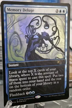 Memory Deluge (Store Championship) FOIL PROMO NM Blue Rare MAGIC CARD ABUGames - Image 2