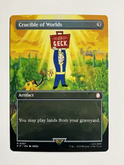 MTG Crucible Of Worlds (0357) *Non-Foil* BORDERLESS VAULT BOY Fallout NM/MT - Image 1