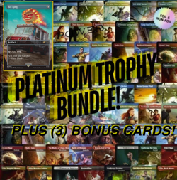 MTG Secret Lair x PlayStation: Platinum Trophy Bundle PRESALE + (3) Bonus Cards - Image 1