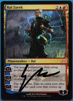 Ral Zarek FOIL Dragon's Maze NM Mythic Rare SIGNED CARD (505077) ABUGames - Image 1