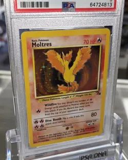 ULTRA-LEGENDARY 1999 POKEMON Fossil #12/62 Moltres HOLO PSA Graded 9 MINT! - Image 2