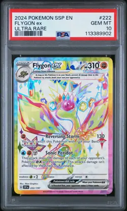 2024 POKEMON SSP EN-SURGING SPARKS ULTRA RARE #222 FLYGON EX PSA 10 - Image 1