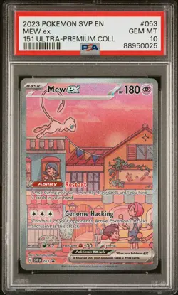 2023 POKEMON SVP EN-SV BLACK STAR PROMO 151 ULTRA-PREMIUMCOLL #053 MEW EX PSA 10 - Image 1