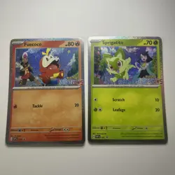 Pokemon Horizons Stamped Promo Set Fuecoco 192 /Sprigatito 191 Surging Sparks - Image 1