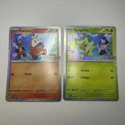 Pokemon Horizons Stamped Promo Set Fuecoco 192 /Sprigatito 191 Surging Sparks - Image 2