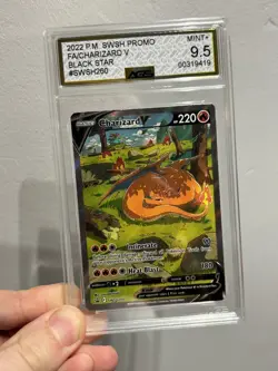 Pokemon SWSH Black Star Promo Charizard V SWSH260 AGS Mint+ 9.5 Full Holo 2022 - Image 1