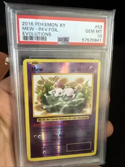 2016 Pokemon XY Evolutions Mew Reverse Holo #53/108 PSA 10 - Image 1