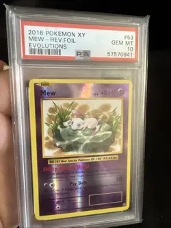 2016 Pokemon XY Evolutions Mew Reverse Holo #53/108 PSA 10 - Image 3